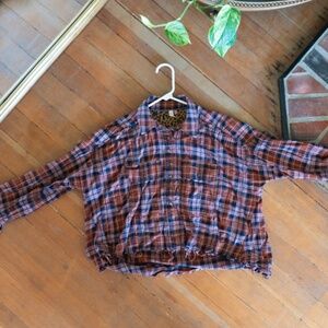 Anthropologie Pilcro Cropped Plaid Shirt